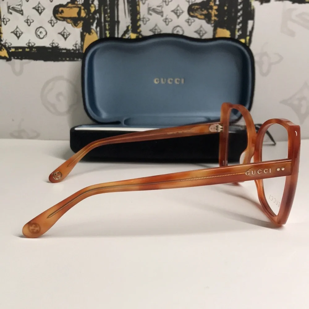 Luxury New Authentic Gucci GG0473O 003 Eyeglasses